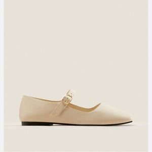 Zara genuine leather mary jane ballet flat